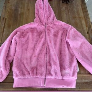 NWT Pantone Fuzzy Pink Puffer Jacket
